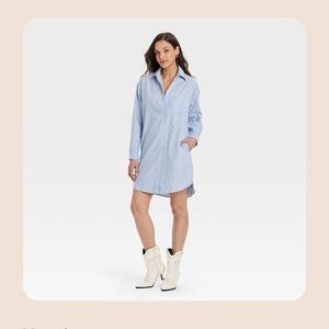 NWT Universal Thread Light Blue Striped Shirt